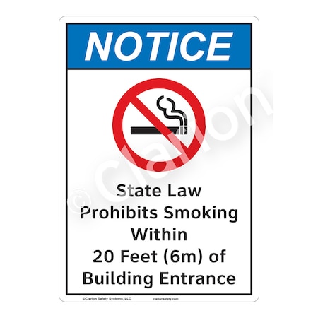 ANSI/ISO Compliant Notice State Law Safety Signs Indoor/Outdoor Plastic (BJ) 10 X 7